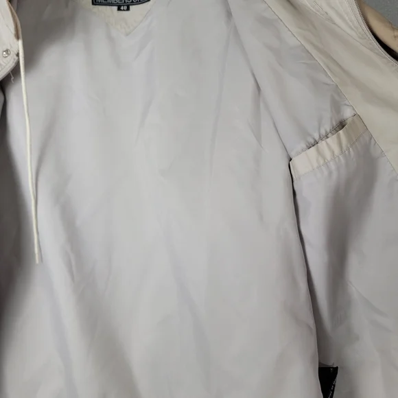 Members Only Vintage Coat‎ W/ Hidden Zip Rain Hood Size (40) Medium Vented Tan - Picture 9 of 11